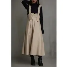 AZUL by moussy ベージュ フェイクレザー ロングスカート