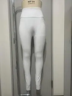 新品　ホワイト ハイウエスト レギンス 伸縮性