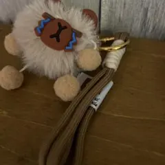 ファー キーホルダー ブラウン
