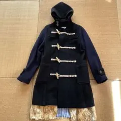 ゴートゥーハリウッド ファー付きダッフルコート バイカラー 黒紺 01 150
