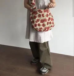 花柄 レトロ刺繍クロスバッグ