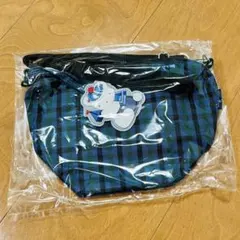 【新品未使用】familiar 舟形 ポシェット 青チェック ブルー 未開封