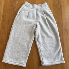 UNIQLO GIRLS　ボアスウェットワイドパンツ　110 グレー