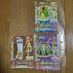 アイカツ イエローパレードコーデ　新城ひなき　3枚