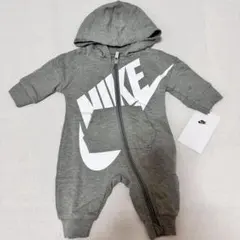 新品　NIKE ナイキ　長袖　ロンパース　グレー　60 ベビー　 カバーオール