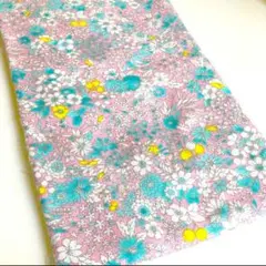 ダブルガーゼ生地 花柄 小花柄 ピンクリバティ風