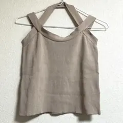 【美品】ANAP アナップ ニット 2WAY キャミソール　ベージュ