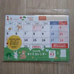 2026年 キッズカレンダー A3 壁掛け 知育玩具のサムネイル