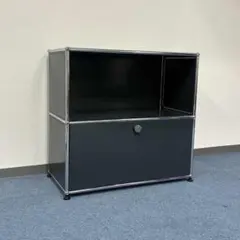 中古 USMハラー｜キャビネット サイドボード 1列2段 アントラサイト