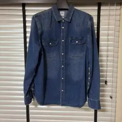 ZARA MAN◼️ザラマンリラックスフィットポケット付きデニムシャツ/XL