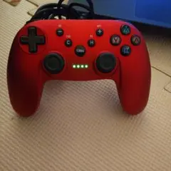 美品★switch 有線コントローラー★赤★通電確認済み！