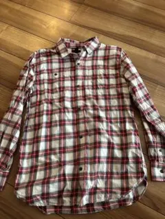 GAP 赤と白のチェック柄 長袖シャツ