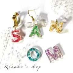 オーダーメイド❁イニシャルイヤリング.ピアス