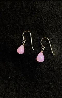 ピンクカラー　プレシャスオパール　ピアス　14kgf ハンドメイド　値下げ不可