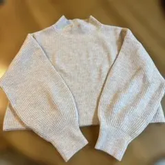 【新品　未使用】OPAQUE.CLIP クリーム色 リブ編みセーター 38/M