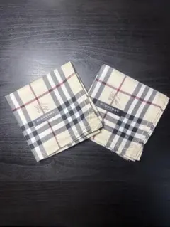 【新品未使用】 BURBERRY ハンカチ 2枚set ノバチェック柄