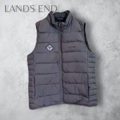 【LANDS’END ランズエンド】　ダウンベスト　グレー　メンズ　フェザーのサムネイル
