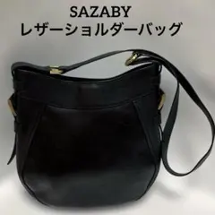 サザビー SAZABY 本革レザー ワンショルダーバッグ　ゴールド金具 3気室のサムネイル