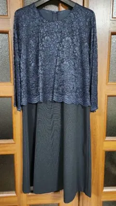 【極美品】ネイビー レーストップ ワンピース