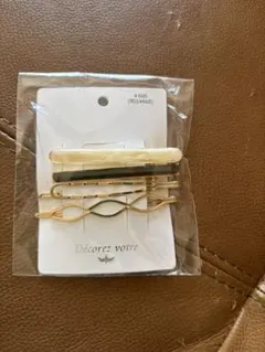 ヘアピンセット ゴールド アイボリー 4本③