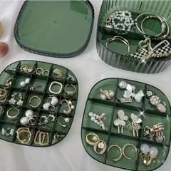 グリーン アクセサリーケース ジュエリーボックス 収納ケース