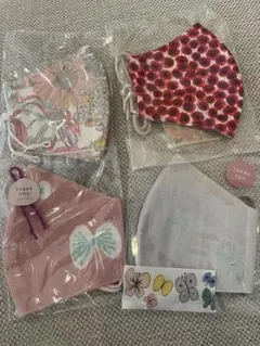 【可愛い】手づくり布製マスク4枚セット　セット売り