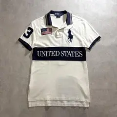 90s ラルフローレン ロサンゼルス ポロシャツ ビッグポニー 国旗 LA