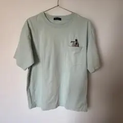 Mサイズ bleu bleuet ビールポケット刺繍Tシャツ グリーン系のサムネイル