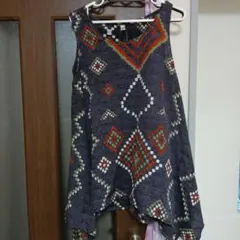 チャイハネ　ノースリーブ チュニック エスニック柄