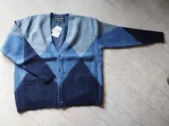 10%値下げ！Pherrows フェローズ　モヘアカーディガン ダイヤ柄 長袖