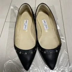 【美品】ジミーチュウ　星柄スタッズ　バレエシューズ パンプス フラット 2025年最新】Jimmy Choo レディース フラットシューズ・バレエ