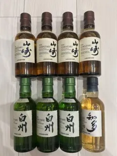 山崎、白州 100周年記念ボトルと知多のウイスキーセット。カートン付き