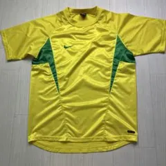 NIKE TEAMサッカー光沢ゲームシャツMブラジルカラー