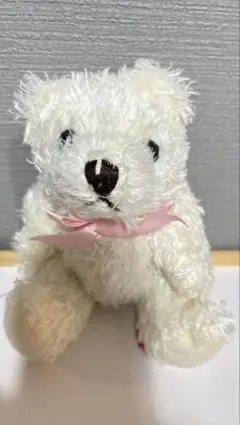 CRAFTHOLIC クマ ぬいぐるみ ホワイト ピンクのサムネイル
