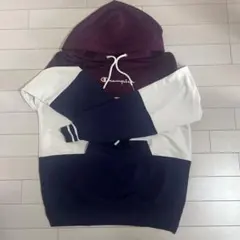 Champion フード付きパーカー パープル/ネイビー