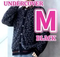 新品 ジーユー アンダーカバー シャギークルーネックカーディガン ブラック M