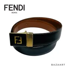 ラーラ様専用 FENDI ズッカ FF金具 レザーベルト ブラック シルバー