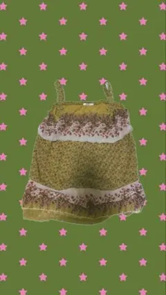 森ガール フェアリーグランジ グランジ 平成ギャル平成 花柄 キャミソールフリル