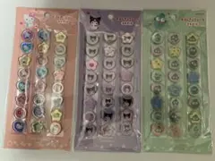 正規品 サンリオ おはじきふうシール3セット(キティ・クロミ・ハンギョドン)