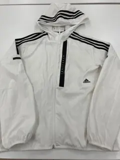 adidas ナイロンジャケット 白 メンズL※小さめ