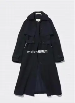 GU×rokh 2ピースコート　Lサイズ ネイビー