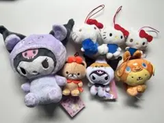 マイメロディ　ハローキティ クロミちゃん　プリンぬいぐるみセット
