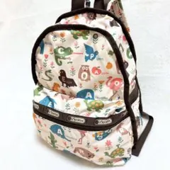 【レスポートサック】美品 レア 大容量 リュック アニマル柄 総柄 軽量