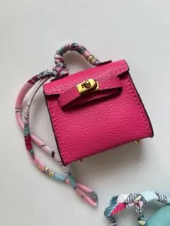 新品＊BAG　ミニバッグチャーム　 ミニチュアチャーム　イヤホンケース　ケリー