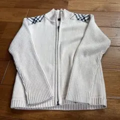 バーバリー　ジップアップニット