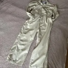 新品 ロデオクラウンズ オーバーオール ジャンプスーツ F 長袖 ベージュ 刺繍