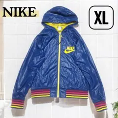 NIKE ナイロンジャケット XL ネイビー×イエロー