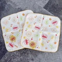 バンダイ アンパンマン ミニタオル 25x25cm ハンカチ　2枚セット