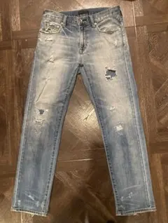 美品　UNIQLO ダメージジーンズ　デニム　ダメージ加工