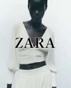 ZARA トップス ブラウス シフォン ブラウス　アイボリー　M